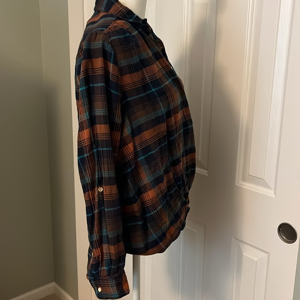 Anthropologie Isabella Sinclair Crossover Flannel Button down - Picture 6 of 9